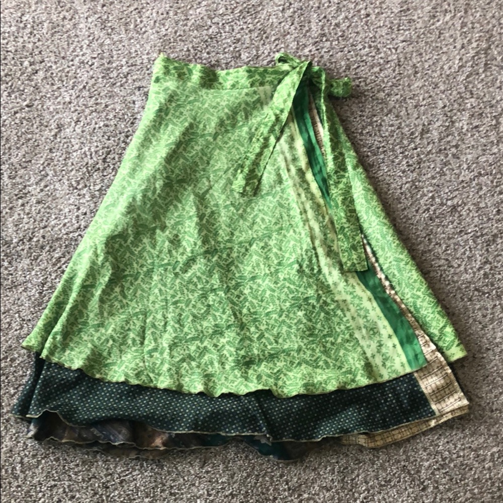 Recycled Saree Wrap Skirt